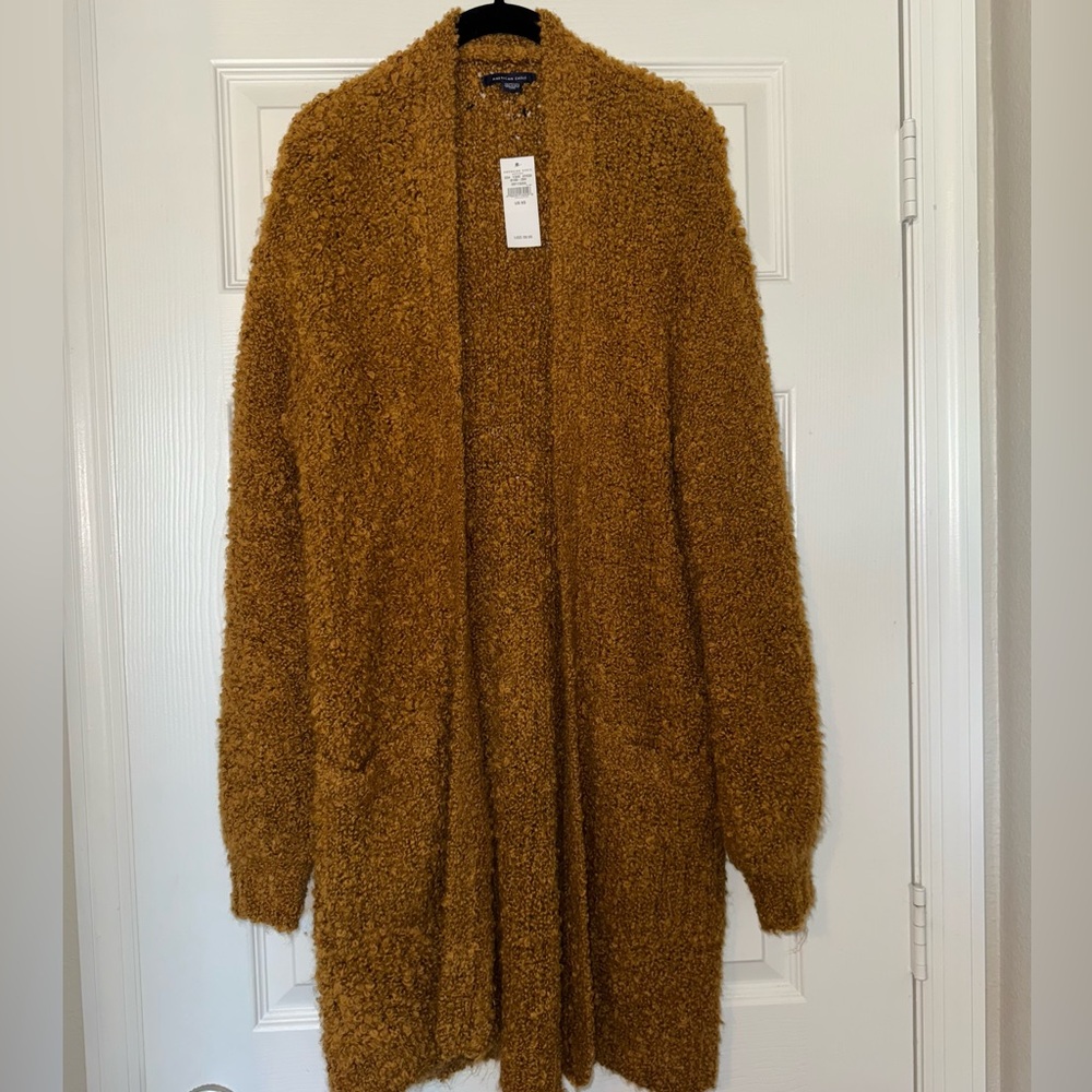 American Eagle Women’s Long Teddy Bear Cardigan